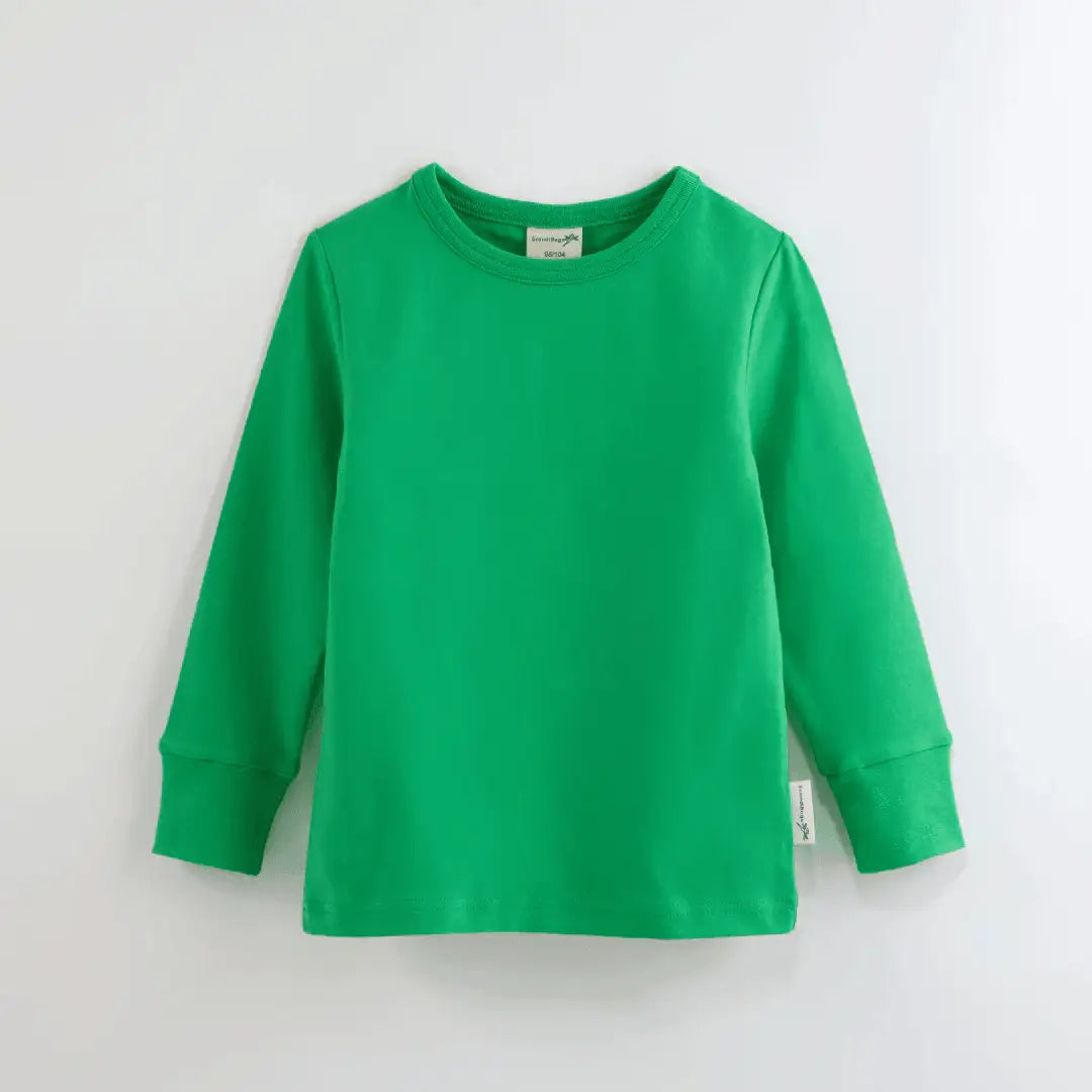 ScandiBugs Own Label Organic Long Sleeve Top - Tropical Green
