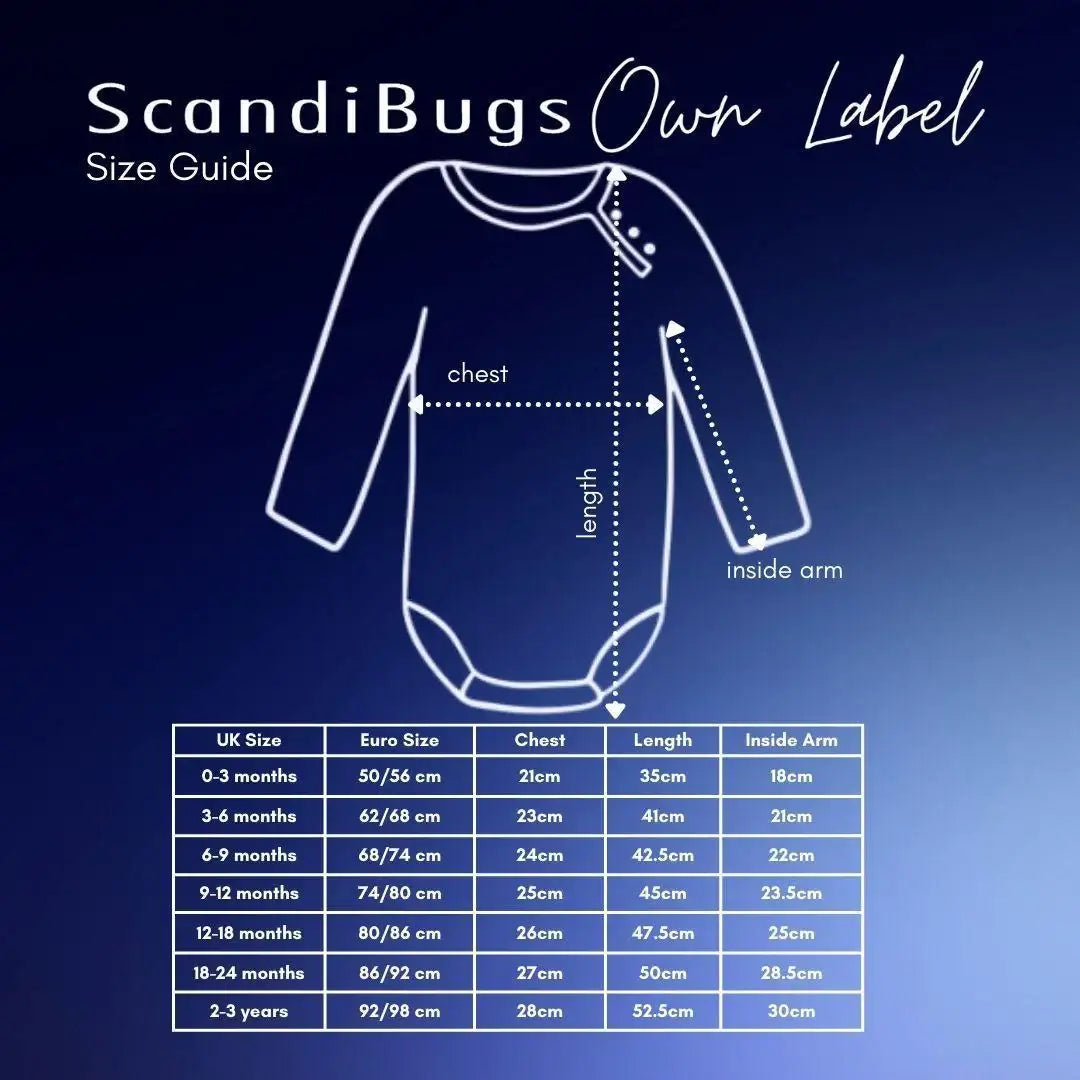 ScandiBugs Own Label Organic Long Sleeve Vest - Deep Sea Navy