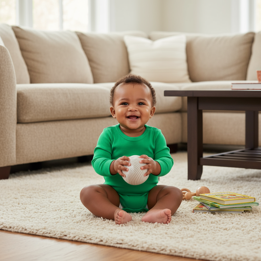 ScandiBugs Own Label Organic Long Sleeve Vest - Tropical Green