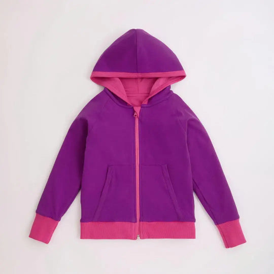 ScandiBugs Own Label Organic Reversible Hoodie - Bubblegum Pink & Perfectly Purple