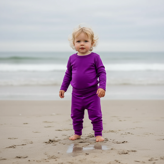 ScandiBugs Own Label Organic Yoga Pants - Perfectly Purple