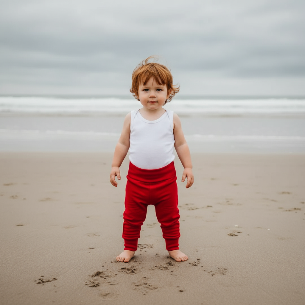 ScandiBugs Own Label Organic Yoga Pants - Roaring Red