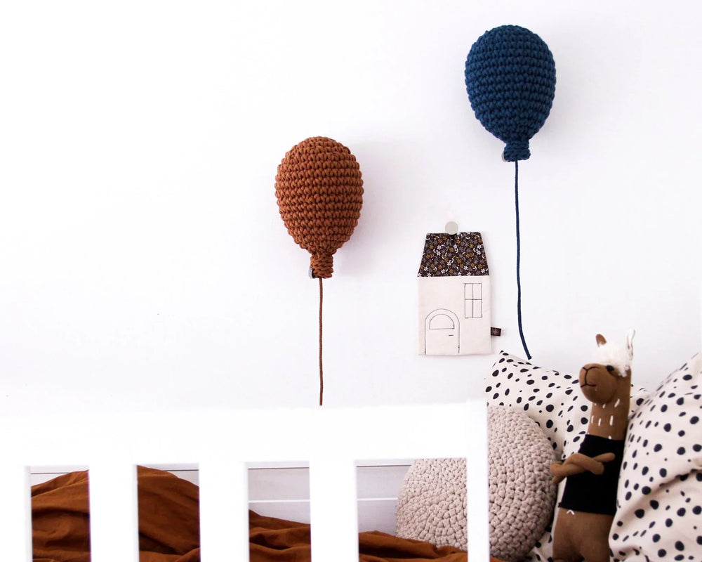 Navy Blue Handmade Crochet Balloon