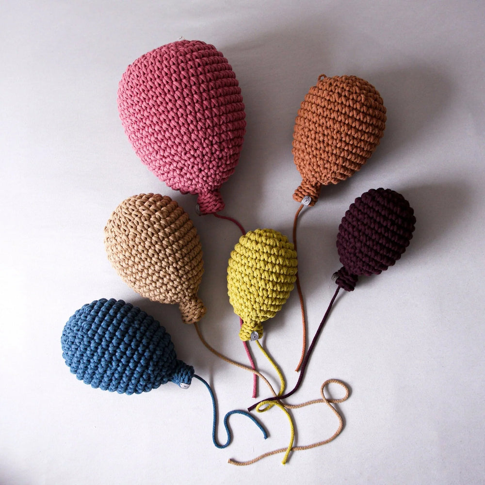 Graphite Handmade Crochet Balloon