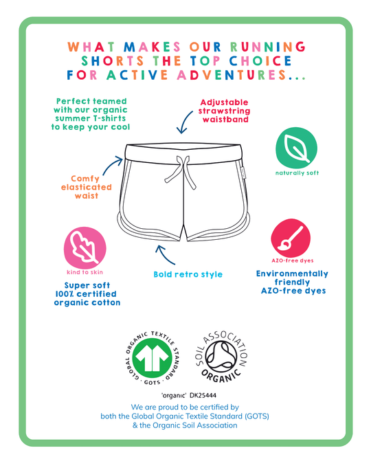 Organic Orange Running Shorts