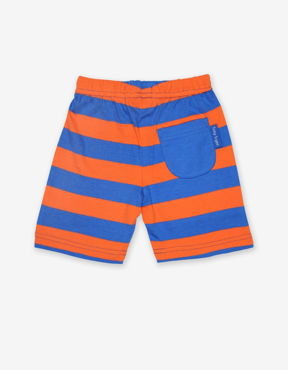 Organic Orange and Blue Stripe Shorts