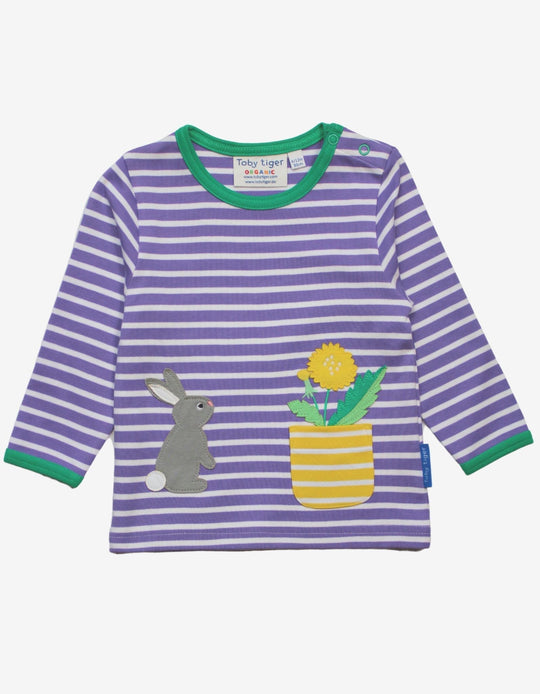 Organic Spring Applique Short-Sleeved T-Shirt
