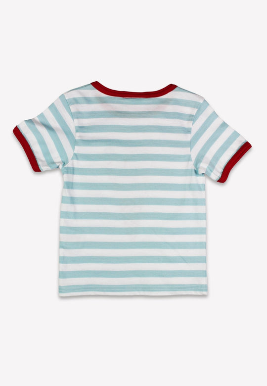 Organic Ice Cream Applique Short-Sleeved T-Shirt