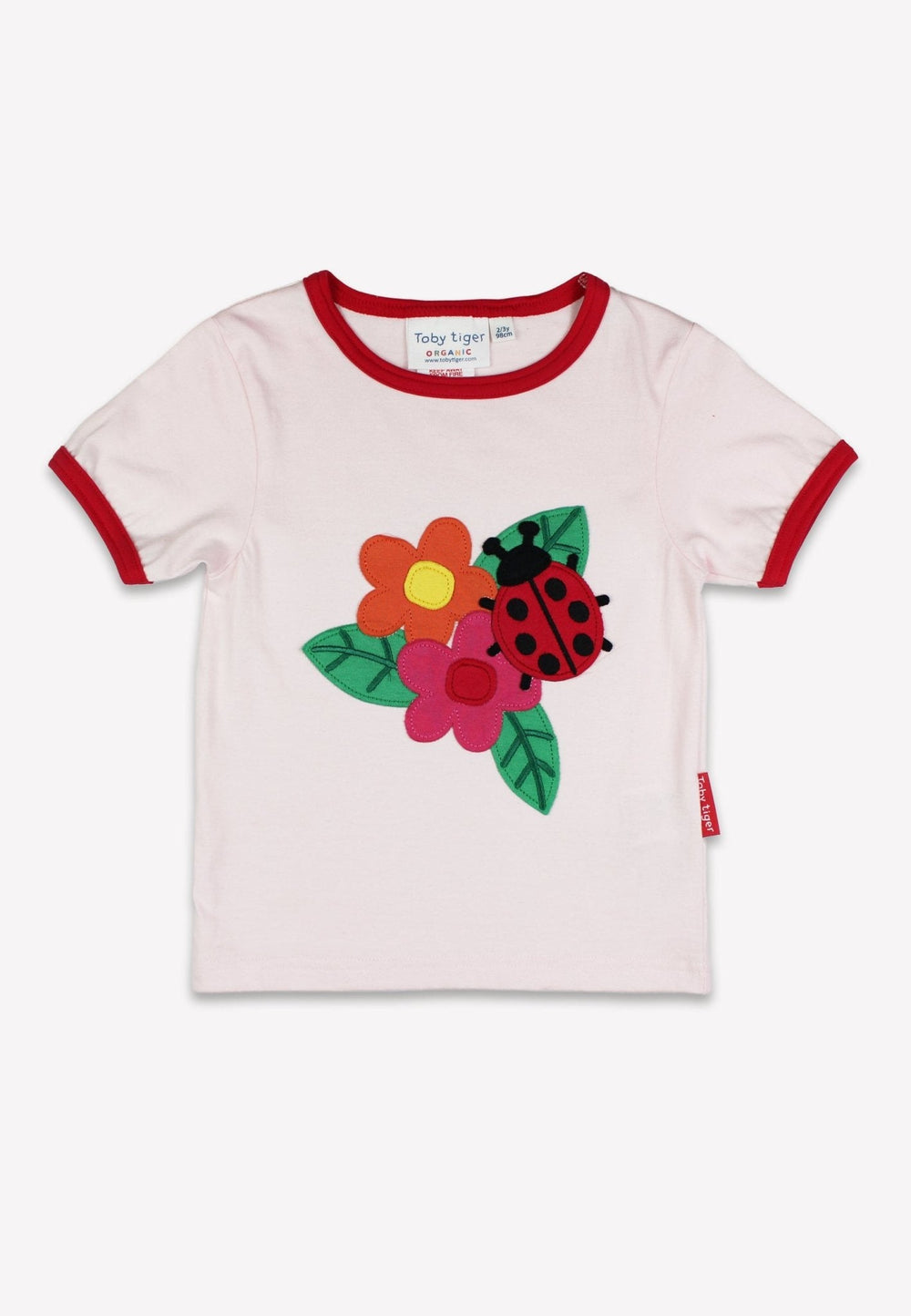 Organic Ladybird Applique Short-Sleeved T-Shirt