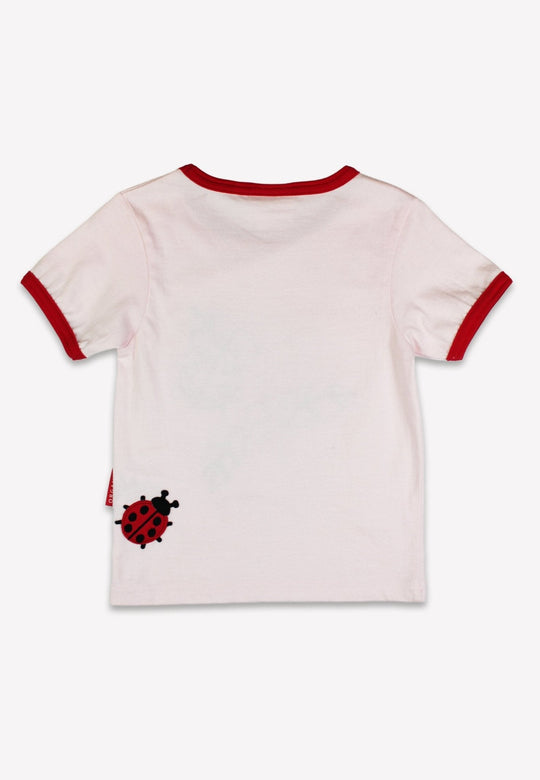 Organic Ladybird Applique Short-Sleeved T-Shirt