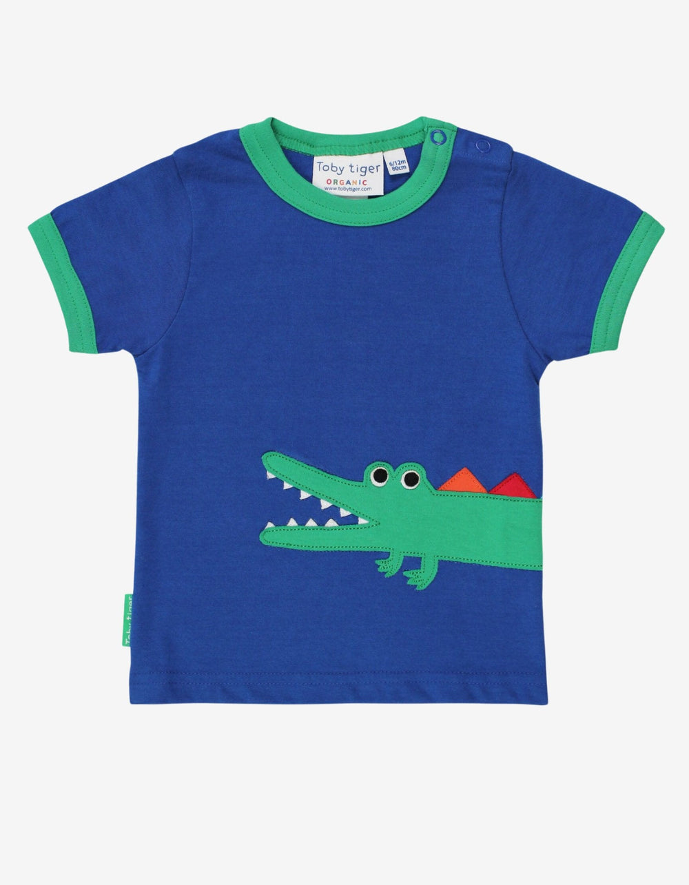 Organic Crocodile Applique Short-Sleeved T-Shirt