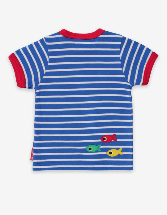 Organic Crab Applique Short-Sleeved T-Shirt