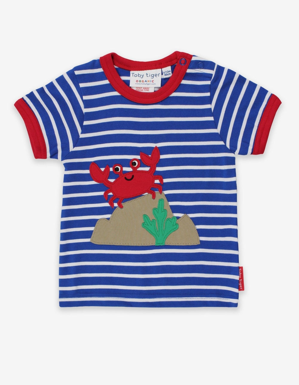 Organic Crab Applique Short-Sleeved T-Shirt