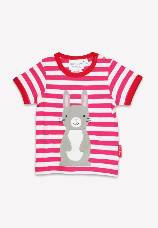 Organic Bunny Applique Short-Sleeved T-Shirt