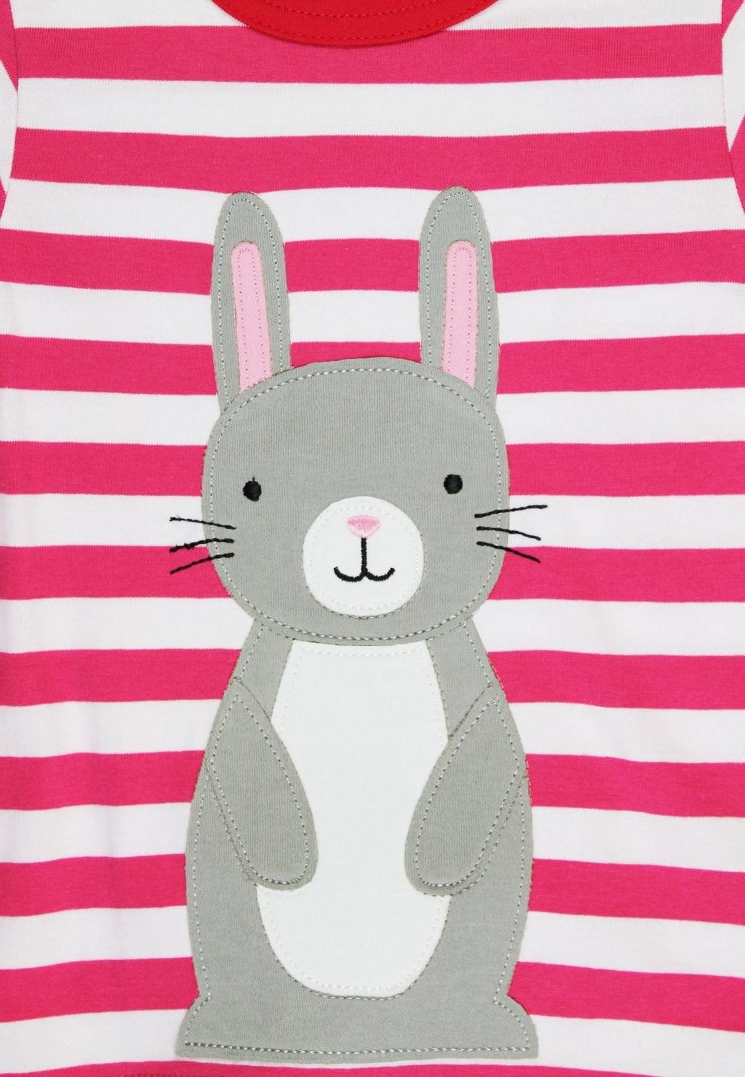 Organic Bunny Applique Short-Sleeved T-Shirt