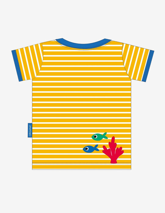 Organic Whale Applique Short-Sleeved T-Shirt