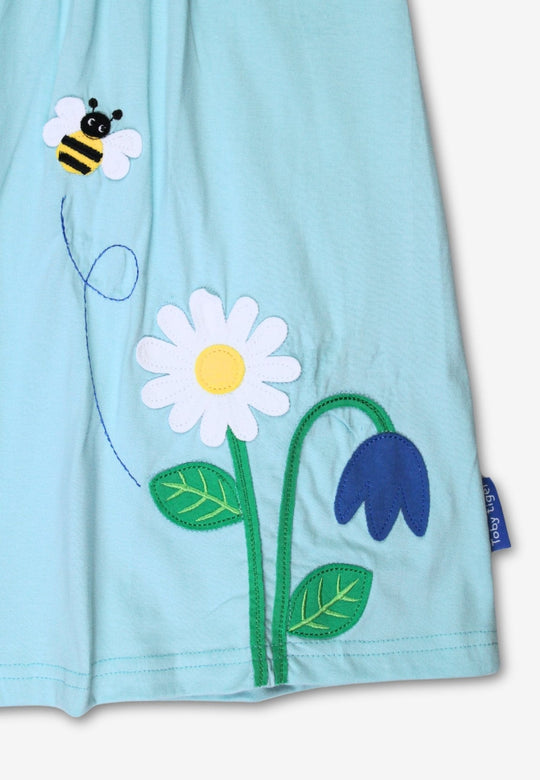 Organic English Garden Applique T-Shirt Dress