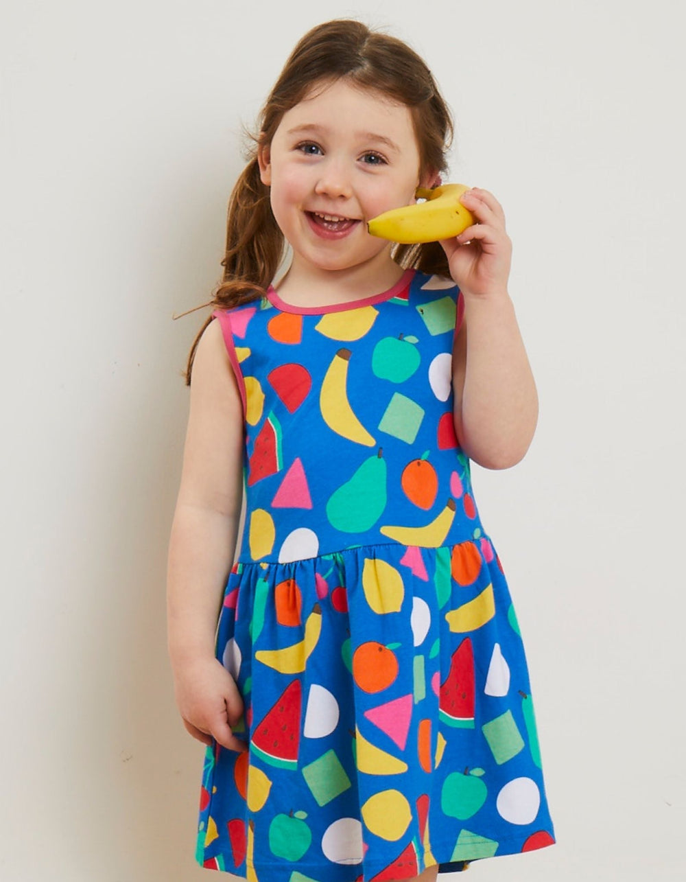 Organic Fruit Print Summer Dress