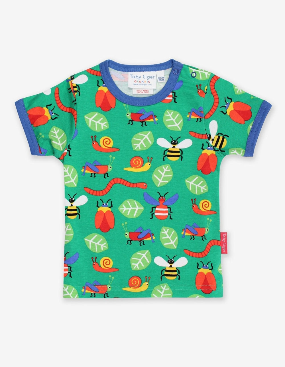 Organic Bug Print Short-Sleeved T-Shirt