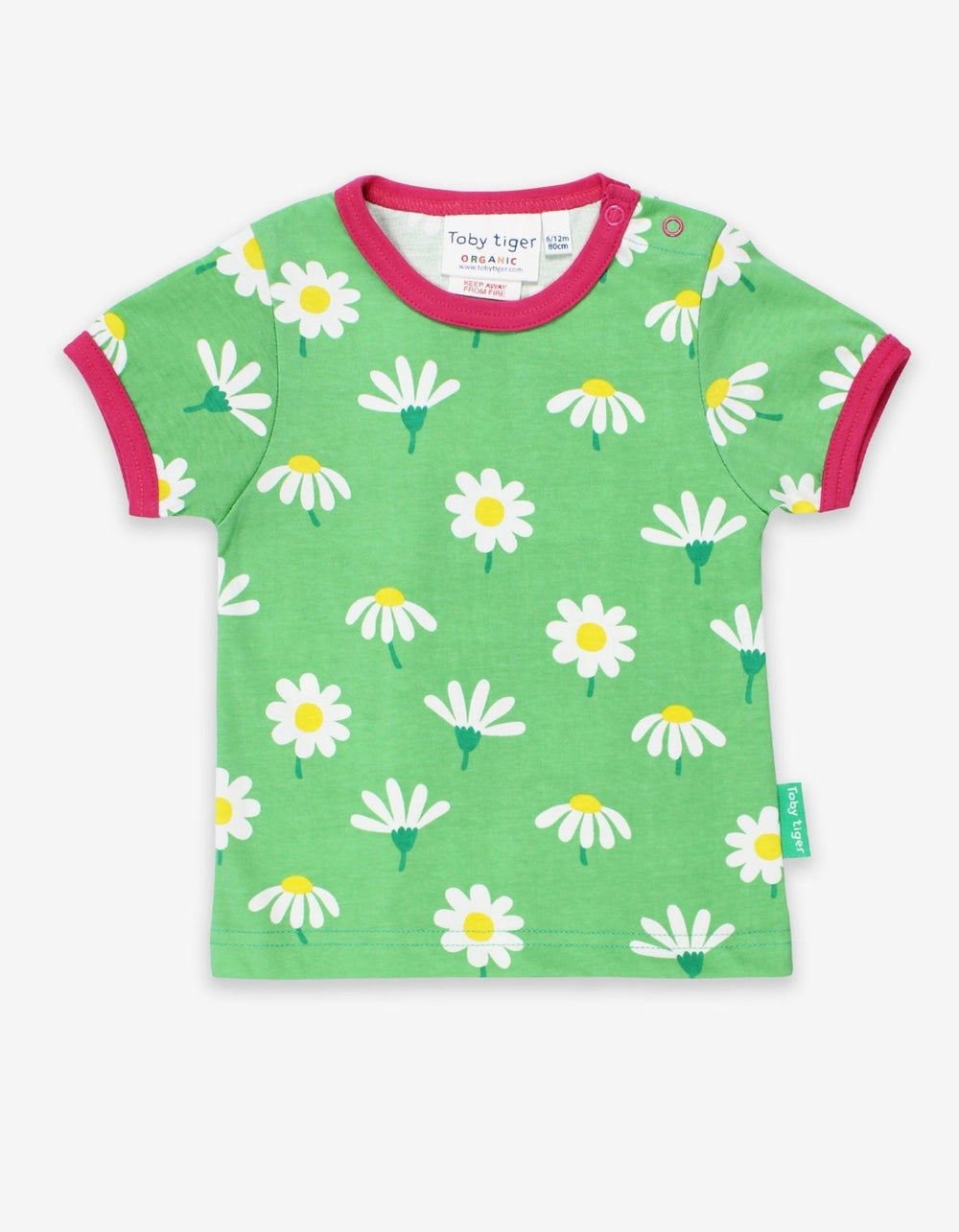 Organic Daisy Print Short-Sleeved T-Shirt