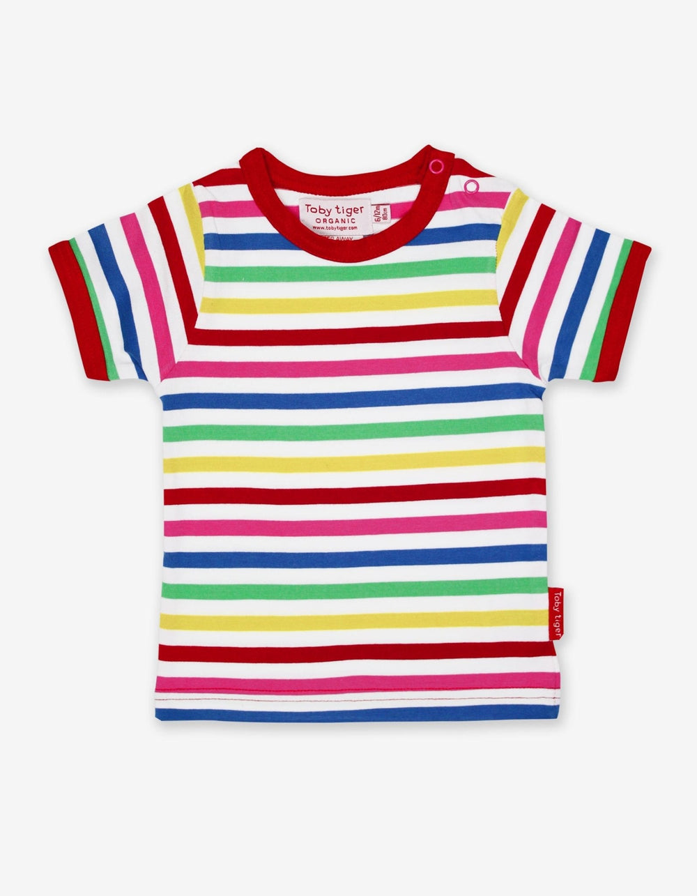 Organic Pink Multi Stripe 2-Pack Short-Sleeved T-Shirt