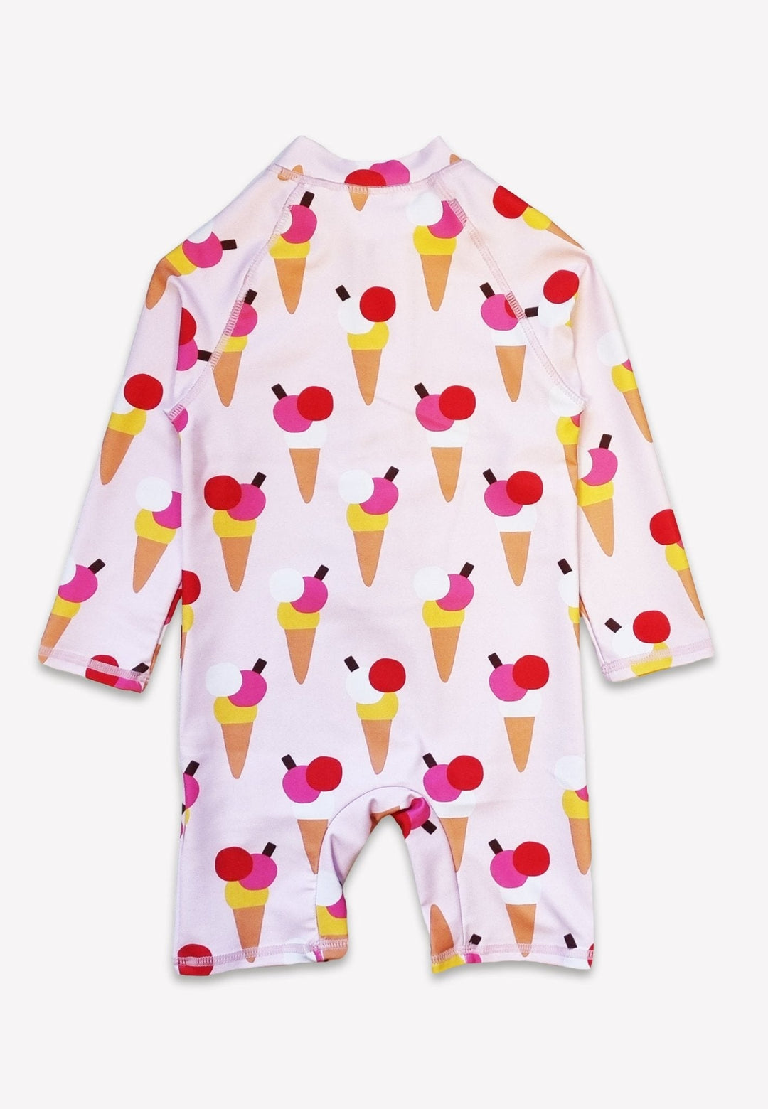 Ice Cream Cones Print Long-Sleeved Baby Swimsuit