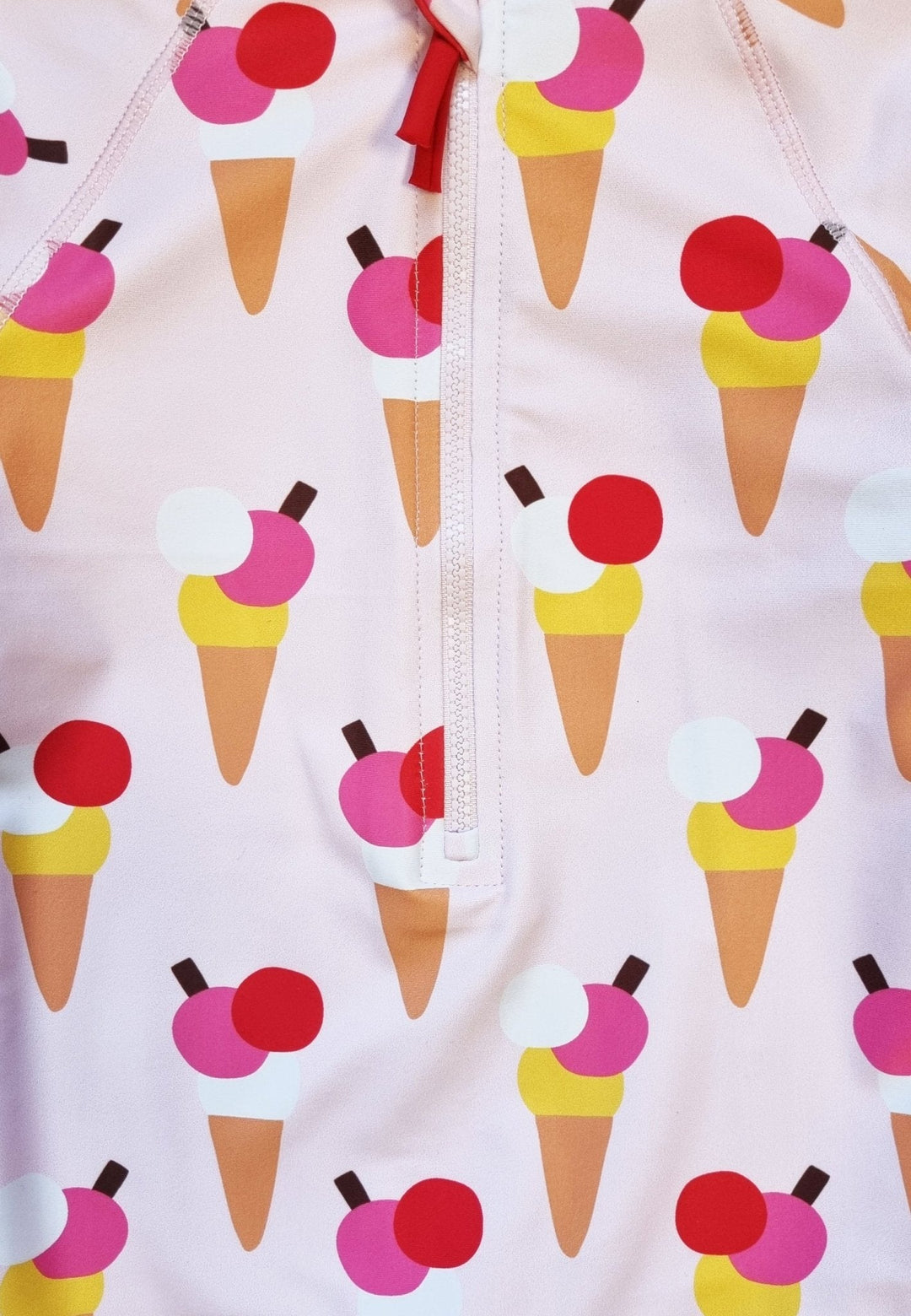 Ice Cream Cones Print Long-Sleeved Baby Swimsuit