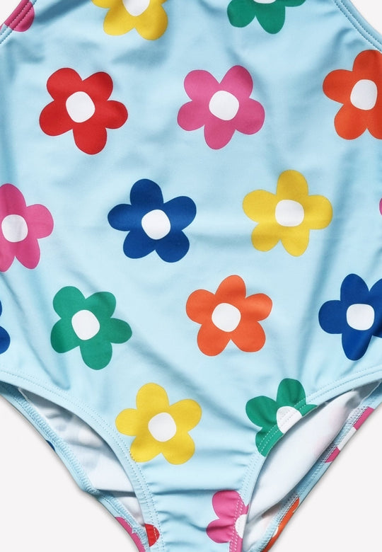 Rainbow Bloom Print Kids' Swimsuit