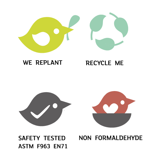 Set of environmental and safety icons with text on a white background