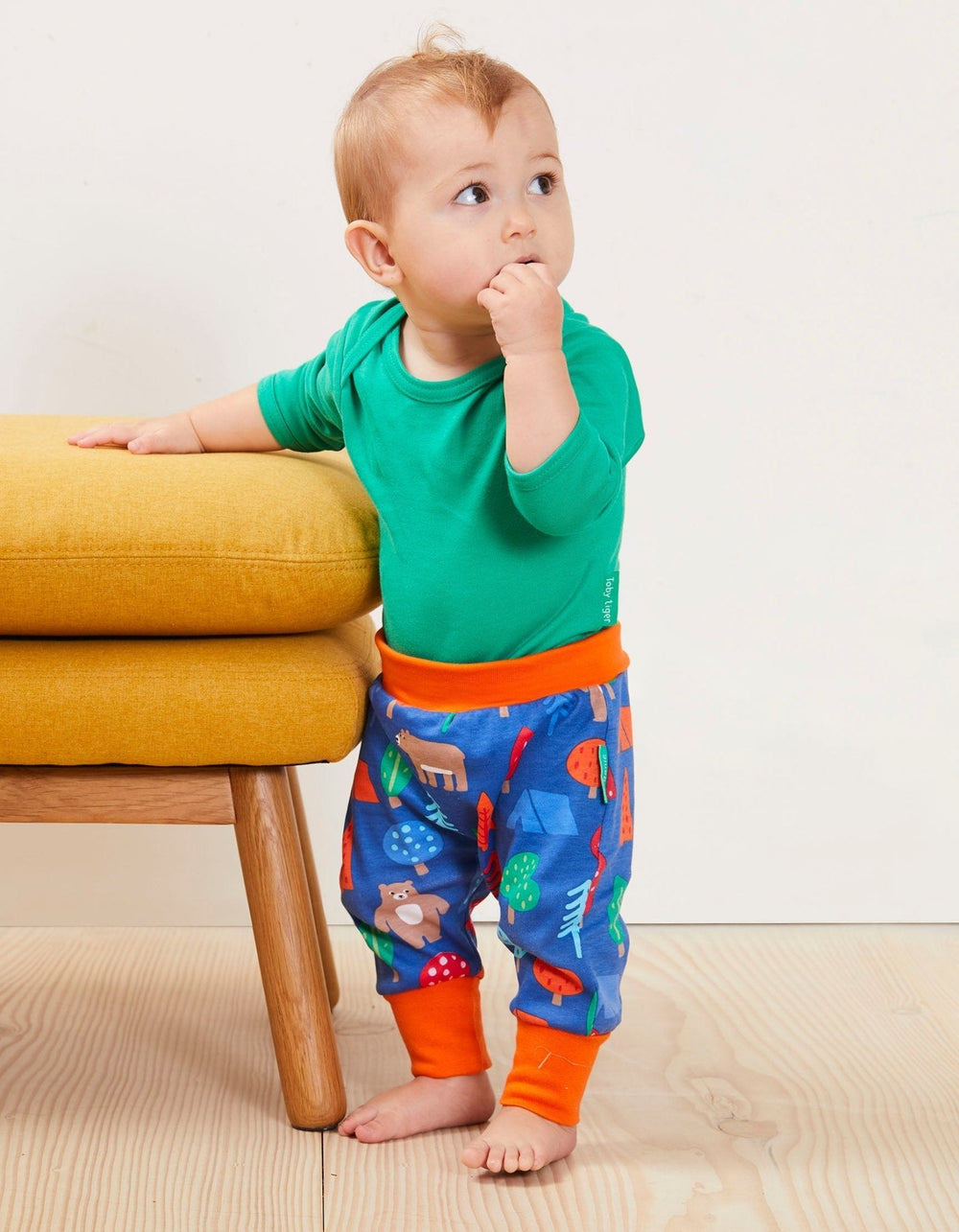 Organic Camping Bear Print Yoga Pants