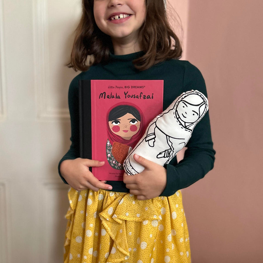 Screen Printed Cushion Doll | Malala Yousafzai - Moo Like a Monkey