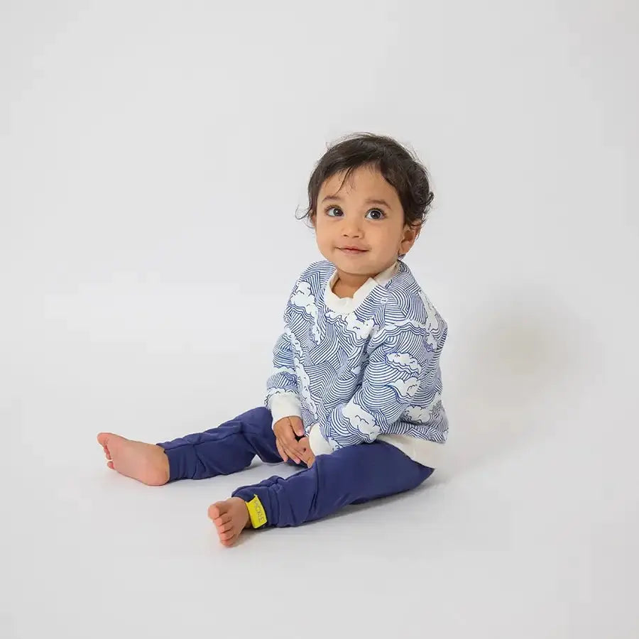 Wave Print Kids Sweatshirt