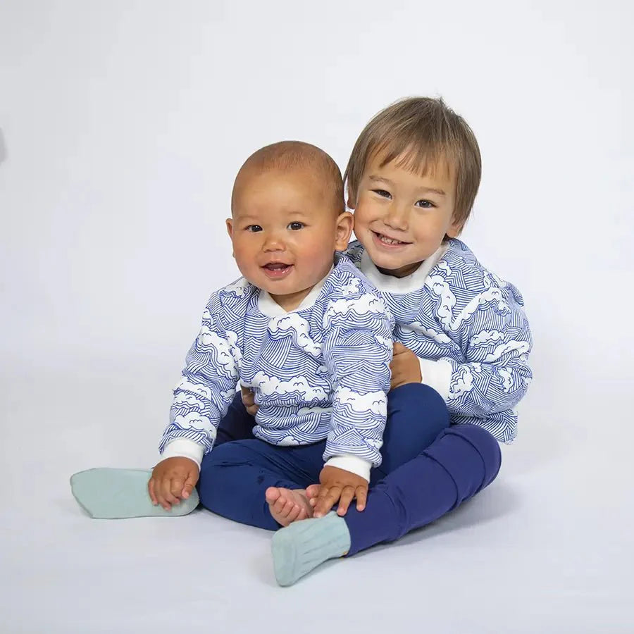 Wave Print Kids Sweatshirt