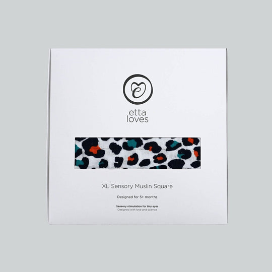 XL Muslin - Orange Leopard Print
