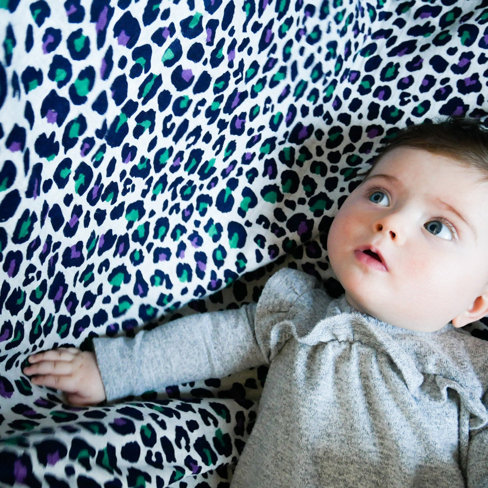 XL Purple Leopard Muslin