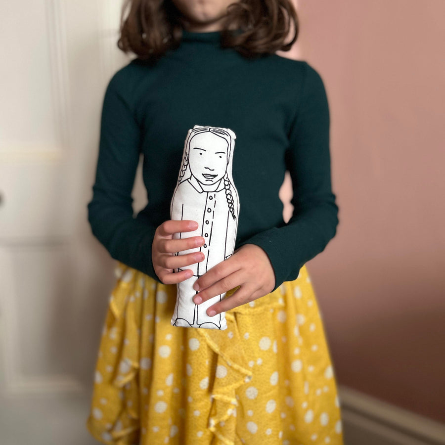Screen Printed Cushion Doll | Greta Thunberg - Moo Like a Monkey