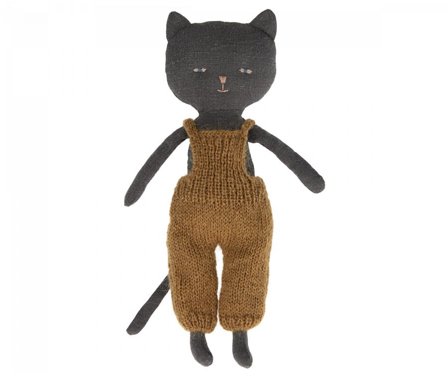 Maileg | Black Chatons Kitten in Dungarees - Moo Like a Monkey