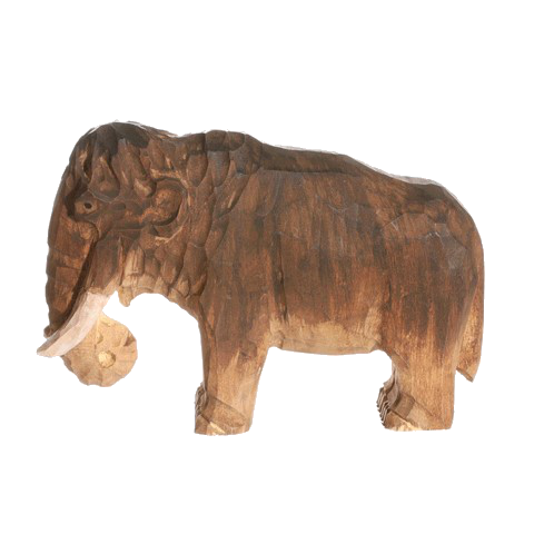 Hand Carved Wooden Animal | Mammoth - Moo Like a Monkey