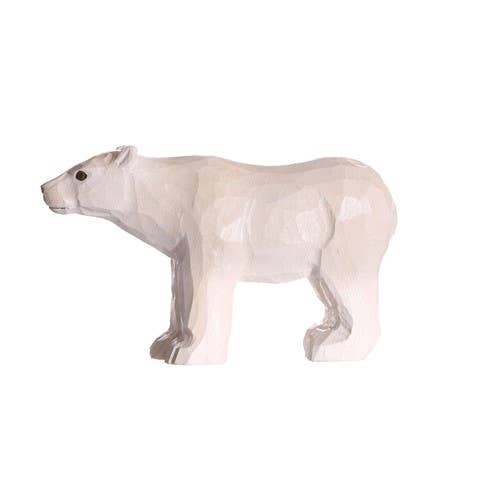 Hand Carved Wooden Animal | Polar Bear - Moo Like a Monkey