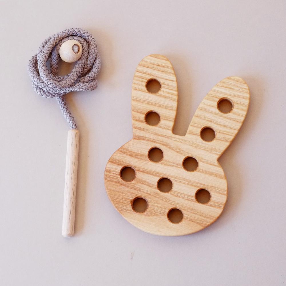 Ash Wooden Lacing Toys