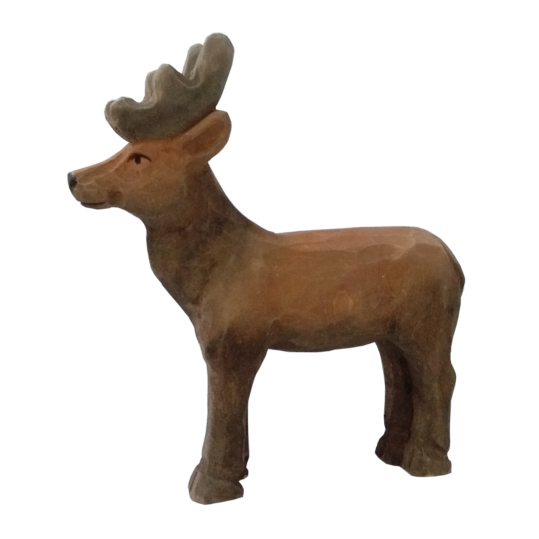 Hand Carved Wooden Animal | Stag