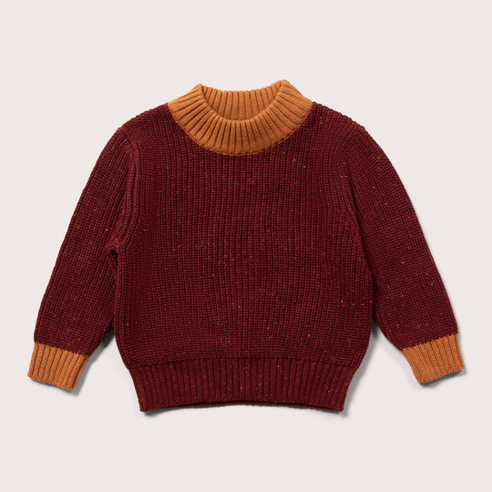 Little Green Radicals | Chunky Knitted Jumper - Berry