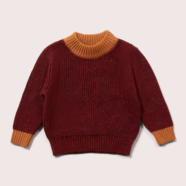 Chunky Knitted Jumper | Berry