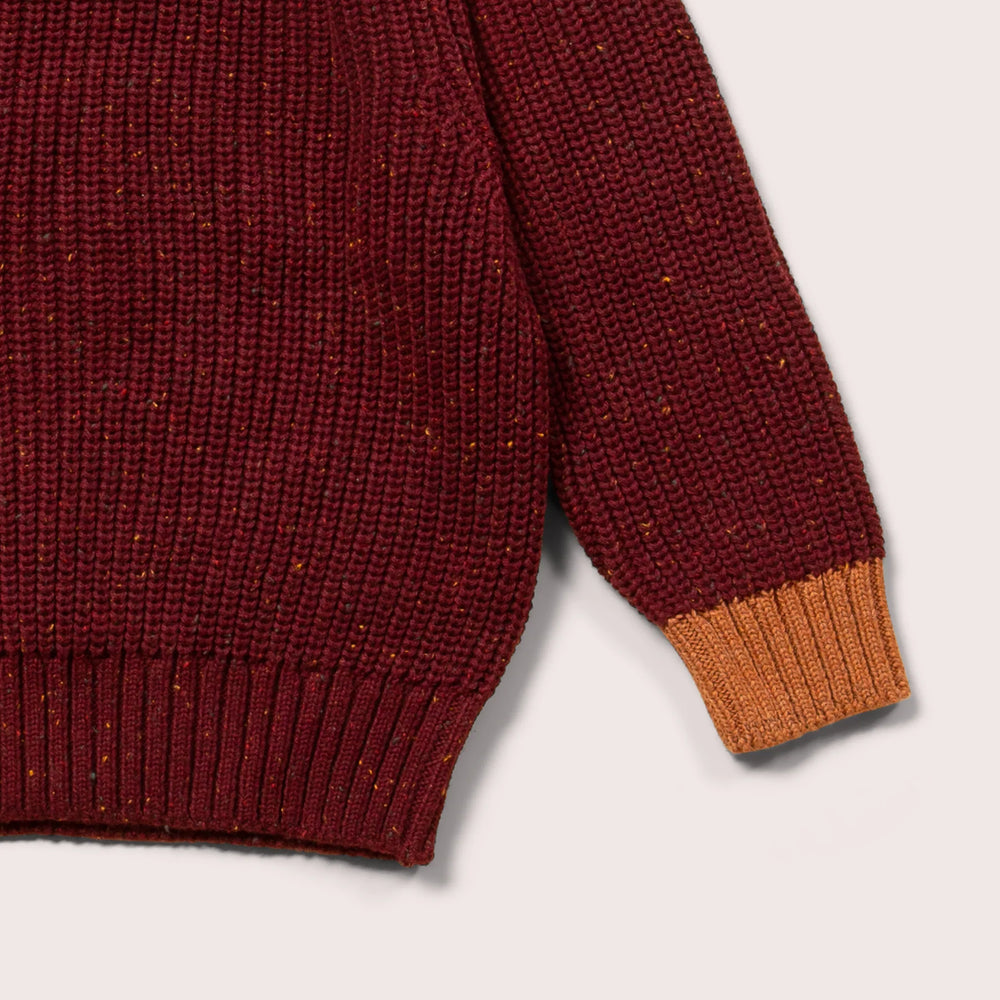 Little Green Radicals | Chunky Knitted Jumper - Berry