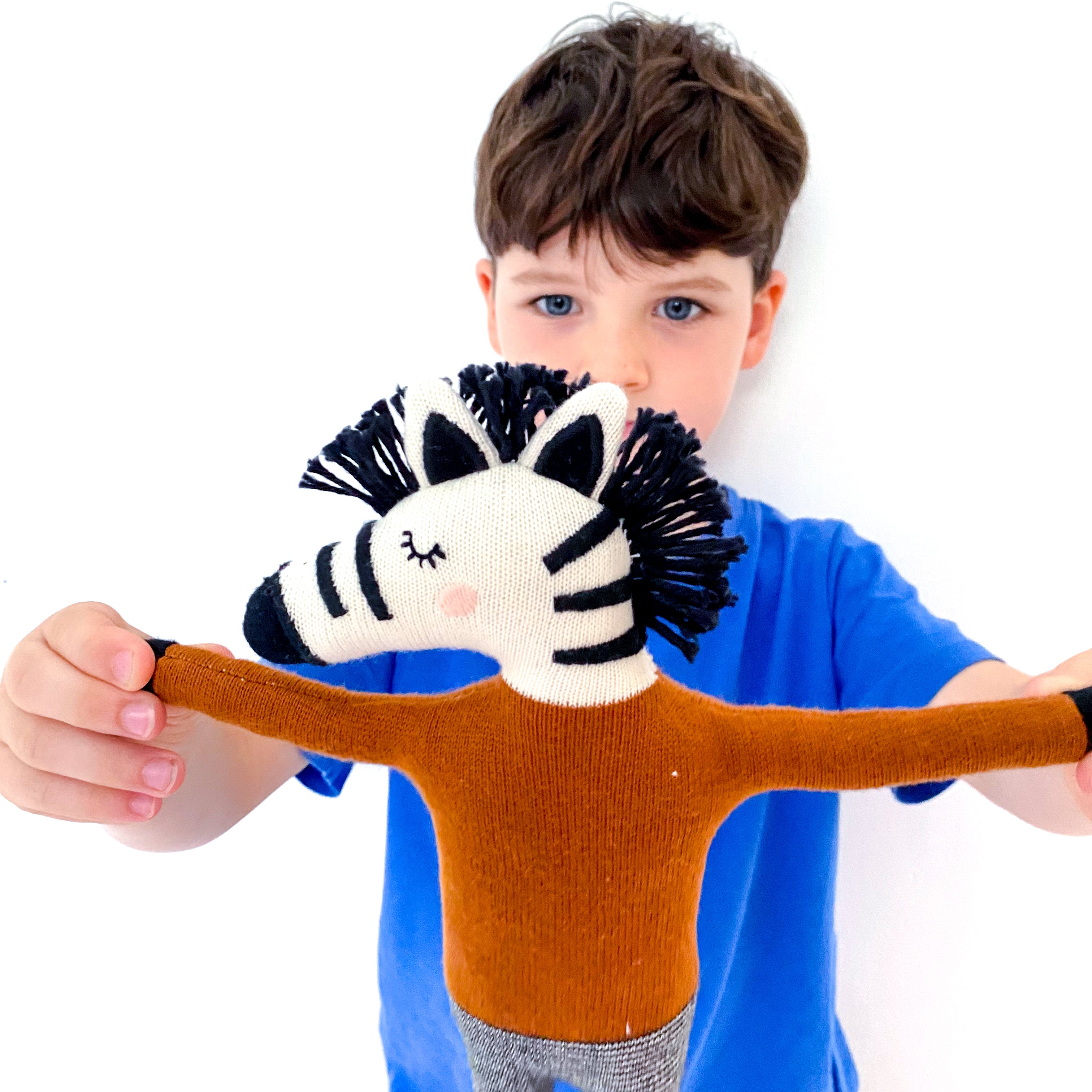 Sophie Home | Knitted Zebra With Ginger Jumper - Moo Like a Monkey