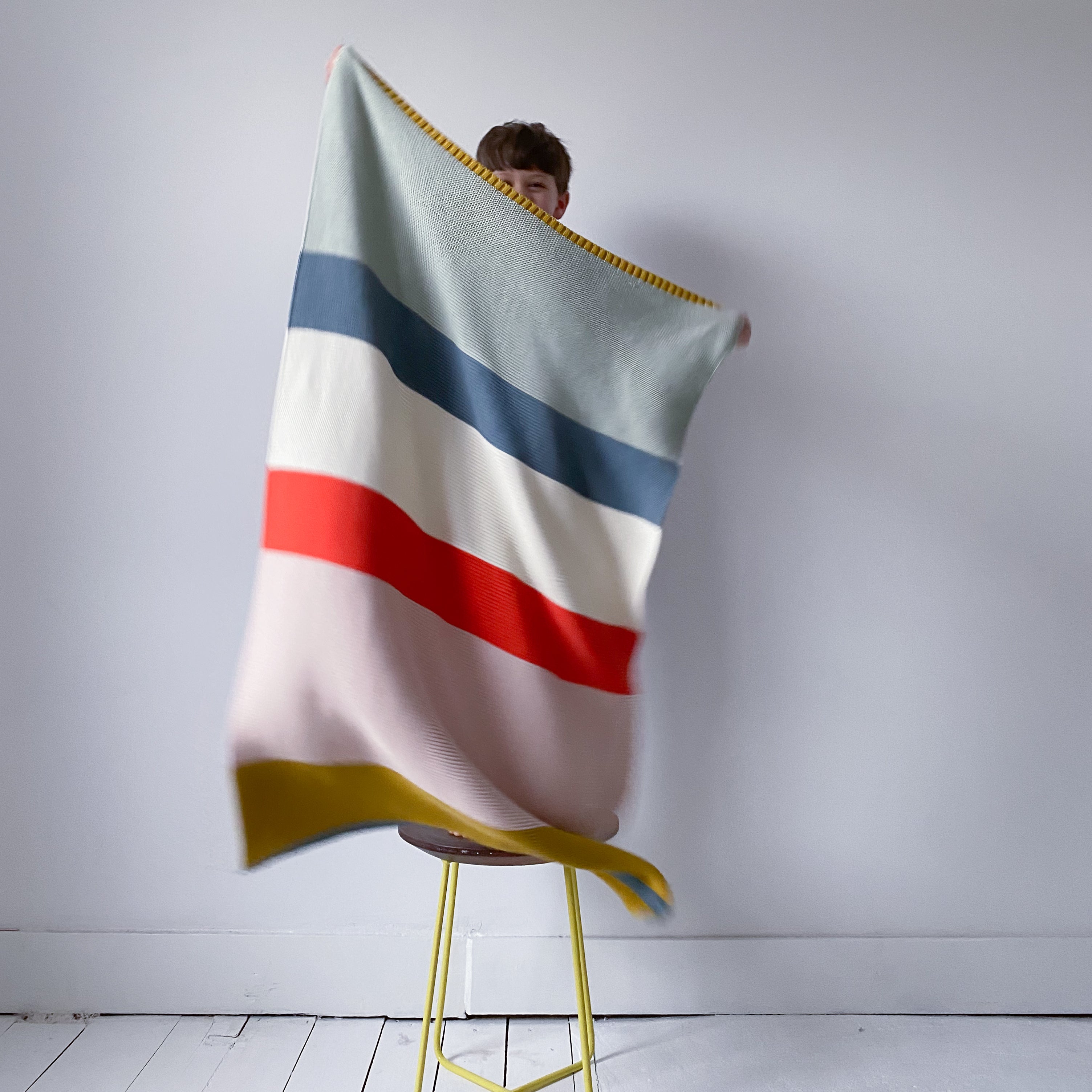 Sophie Home Baby Blanket | Bright Stripe - Moo Like a Monkey