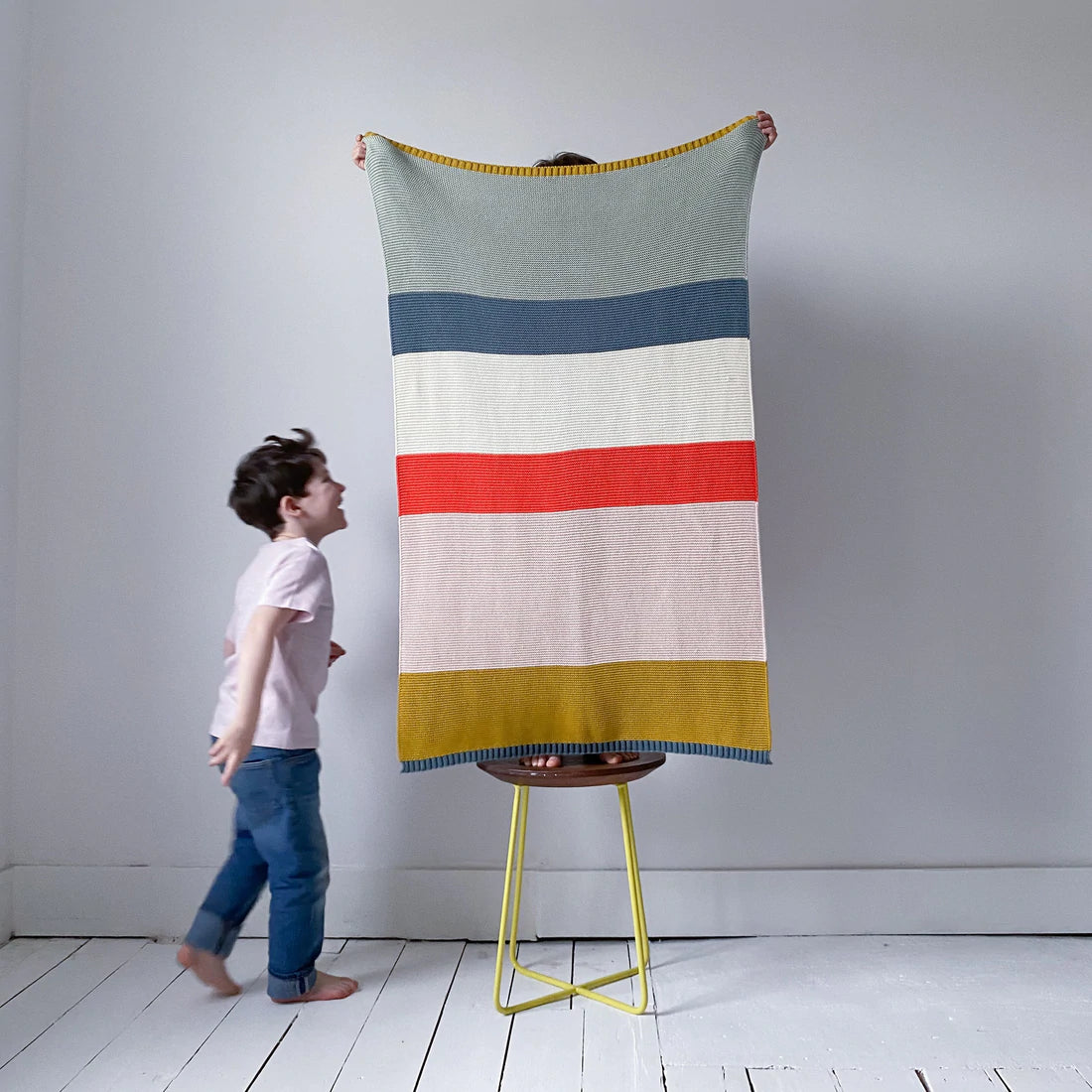 Sophie Home Baby Blanket | Bright Stripe - Moo Like a Monkey