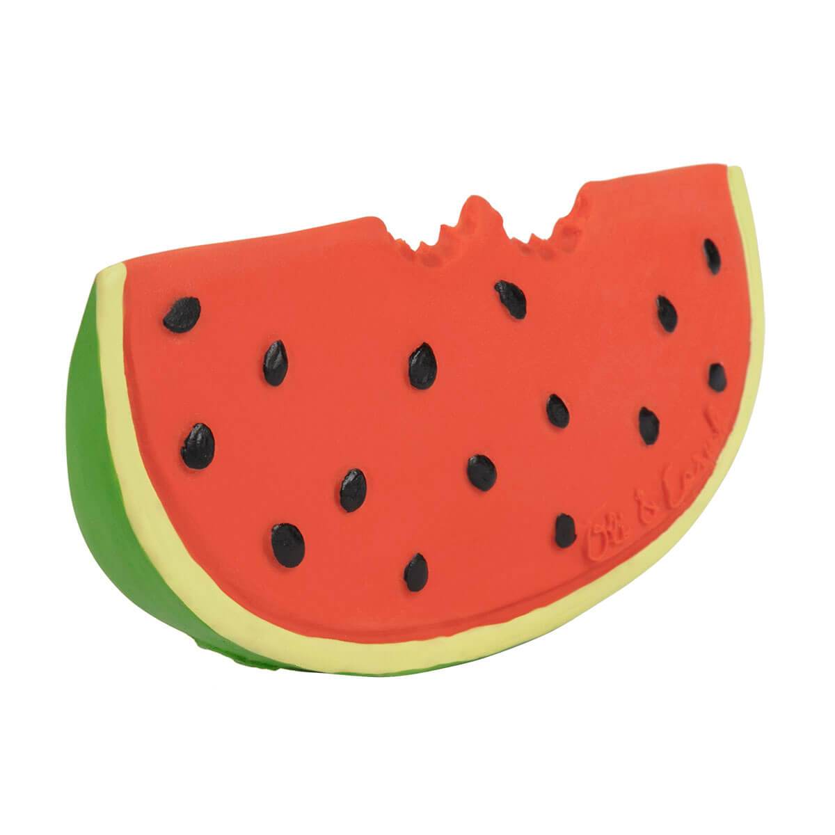 Natural Rubber Teether | Wally the Watermelon - Moo Like a Monkey