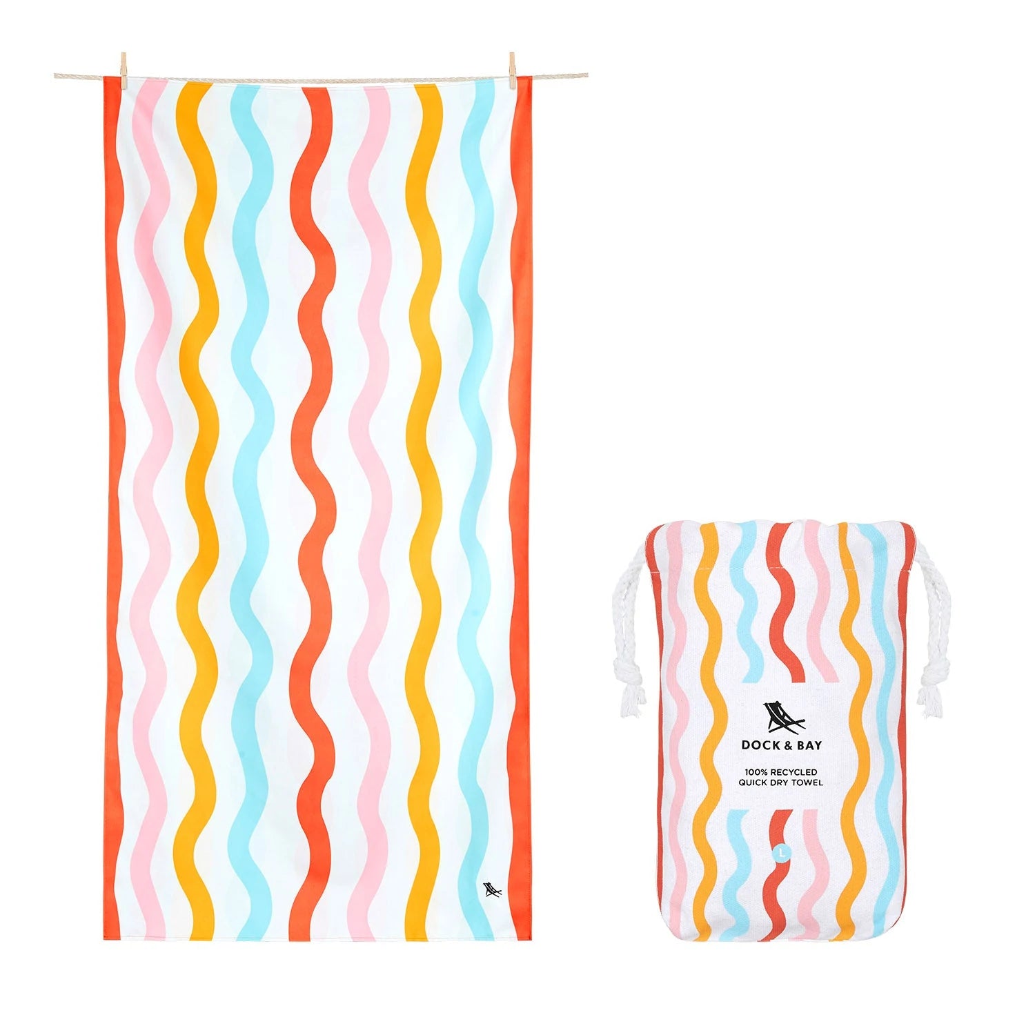 Dock and Bay Quick Dry Towel | Squiggle (Medium) - Moo Like a Monkey