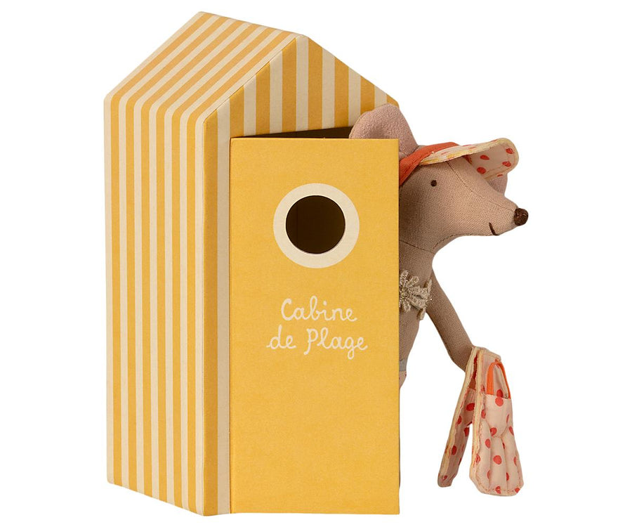 Maileg | Beach Hut Mouse - Big Sibling with Floral Swimwear - Moo Like a Monkey